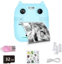 BezosMax Instant Print Camera for Kids, HD Dual-Lens Selfie Digital Camera with 3 Rolls Print Paper & ...