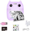 BezosMax Instant Print Camera for Kids, HD Dual-Lens Selfie Digital Camera with 3 Rolls Print Paper & ...