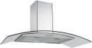 Ladybird 90cm Curved Glass Extractor - Stainless Steel with Led Lighting Wall Mounted Extractor
