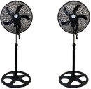 Lexuco 18'' Adjustable Pedestal Floor Fan set of 2 B 300 mm 5 Blade Pedestal Fan