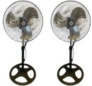 Istar Istar Pack of 2- 18" Energy Saving Floor Stand Fan 60W A 457.2 mm Pedestal Fan