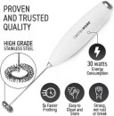 Castalware Powerful Milk Frother Handheld Foam Maker for coffee -Battery OP 10 W Mixer Grinder (White)