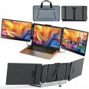 shop smart 14 inch HD IPS Panel Monitor (14" Triple Screen Laptop Monitor Extender-Portable and Foldab...