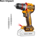 Ingco Cordless Compact Drill 55Nm Brushless 20V (Tool Only) - Non Impact Non-Impact Drill