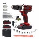 MSM 26pc Cordless Lithium Electric Drill Set With Batteries Carry Case & Gloves Cordless Drill