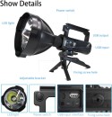 P Concepts Multifunctional Rechargeable P50 Searchlight Glare Flashlight,90000 Lumens Brightest Led Se...