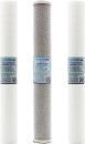 SUPERPURE FS20SCS 20 inch Slimline Replacement Filter - Standard (Set of 3) Polypropylene, Carbon Filt...