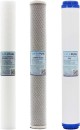 SUPERPURE FS-20SCG 20 inch Slimline Replacement Filter Set - Premium (Set of 3) Polypropylene, Carbon ...