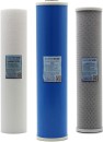 SUPERPURE Replacement 20 inch Big Blue Filter Set - Sediment, Carbon Block & GAC Carbon Filter Cartrid...