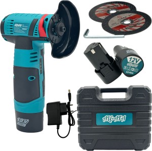 alnafa Al&Afa 3“ 12V Rechargeable Angle Grinder With 2 Batteries, 2 Discs & Case Angle Grinder