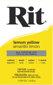 Rit All-Purpose Powder Dye Lemon Yellow Do-it-yourself Kits Art and Craft Kit
