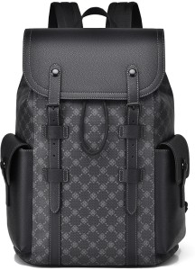 GagaFast Men's Classic Monogram Laptop Backpack With Magnetic Buckle Backpack