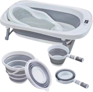 Ashcomonline New Born/Toddler Folding Bathtub Set 3Piece