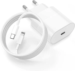 iPhone 20W Fast Charger with USB-C to Lightning Cable Quick Charge 2.4 A Mobile Charger