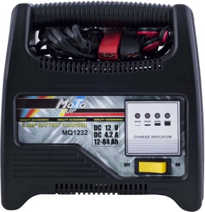 Moto-Quip 6 Amp Battery Charger Adaptive Charging 6 A E-bike Charger with Detachable Cable