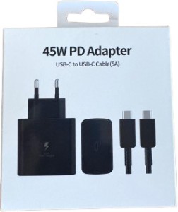 45w USB C Super Fast Travel Adapter for Samsung Type-C to Type-C Charger 5 A Mobile Charger with Detachable Cable