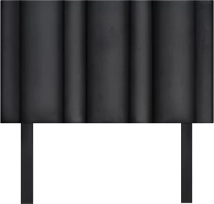 COMPLETE LIVING FURNITURE Mia Black Velvet Headboard Queen Bed