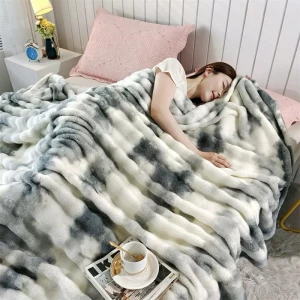 Generic (200 cm x 220 cm) Marble FLEECE BLANKET - 200cm x 220cm (AC Blanket)
