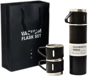 Generic SD930-1 4pcs High Quality Vacuum Flask Set - Black 500 ml Flask