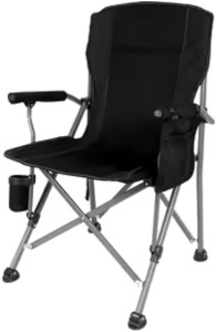 Folding Camping Chair With Solid Steel Frame -Cup holder and Side Pocket Camping Chair For patio or outdoor Steel Camping  With Cup holder And Side Pocket Foldable Chair