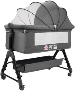 Kiddies Club 3 In 1 Bedside Baby Bassinet Sleeper Crib With Bed Nets Cot