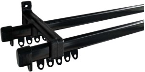 Finishing Touches Black Curtain Rods (25.1 cm x 1.1 cm)