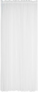 Design Collection Plain Voile Taped Curtain Transparent (500 cm x 218 cm) Polyester Curtain