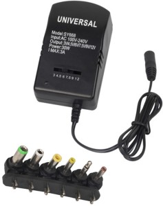 DW Universal Adjustable charger 3V TO 12V 30W 3A Ac Dc Adapter - SY668 Two Pin Plug