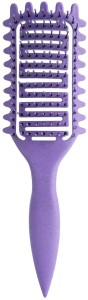 Nailtion Hollow Curly Hair Brush - Detangling & Styling Brush for Wet and Dry Hair - Purple Hair Brush