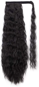 lilhe 24 Inch Long Wavy Curly Corn Wave Ponytail For Women Hair Extension