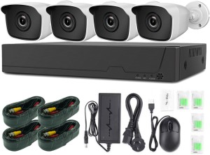 LD 4 Channel CCTV Camera System 1080p Indoor Security Camera with Remote Pan, Night Vision and IP Connectivity