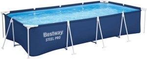 Bestway 4X2.11X0.81m Steel Pro Rectangular Inflatable Swimming Pool