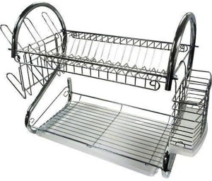 Goodace 2 Layer Dish Drainer Drying Rack For Kitchen Storage Carbon Steel Dish Drainer Kitchen Rack