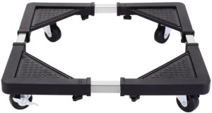 HiGeneralStore movable washing machine base bracket refrigerator washing machine base refrigerator base stand Stainless Steel, Plastic Kitchen Trolley