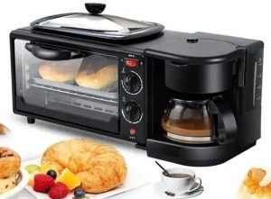Generic Breakfast Maker 9L With Oven Coffee Maker And Frying Pan 3 In 1 500 L Grill Microwave Oven