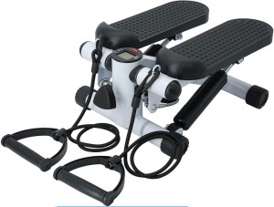 Fitness Exercise Stepper Bike with Resistance Bands Mini Exerciser Pedal Cycle