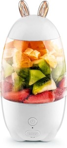 WOODLY Portable Juice Blender, White Cute Rabbit Juicer, Mini Personal ...