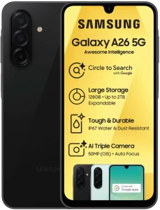 Samsung Galaxy A26 5G (Black, 128 GB)