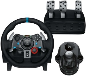 LOGITECH G29 Gaming Wheel + Driving Force Shifter  Motion Controller