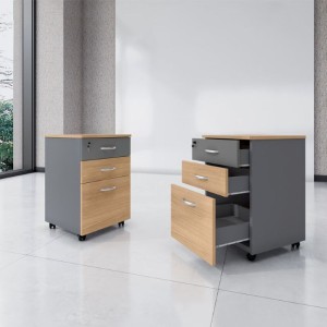 QandAHome Calo Mobile Office Pedestal Engineered Wood Free Standing Pedestal