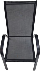 Terrace Leisure Onyx Textilene Mesh Patio Dining Chair