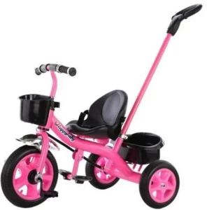 UMLILO LOGISTICS Toddler Tricycle With Detachable Parent Handle Kids Scooter