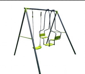 Playfree Steel Swing Set with Lawn Swing and Swing Seat Swings | Makro