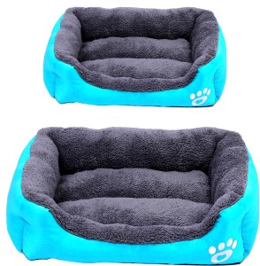 Mixbox 2Pcs Pet Plush Cushion Bed Set L Pet Bed