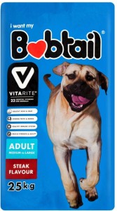 Bobtail Vitarite Steak 25 kg Dry Adult Dog Food
