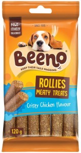 Beeno Rollies Meaty Treat Rolls Chicken NA Treat