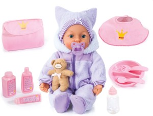 Bayer Piccolina Magic Eyes Doll Set 46cm (Purple) Role Play Toy