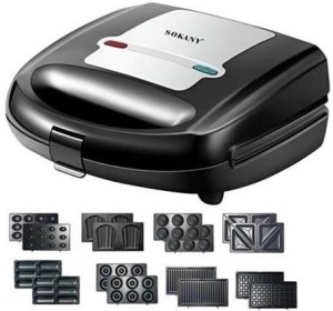 Sokany 6 x Interchangeable Non-Stick Coating Cooking Surface Plates Electric Toast