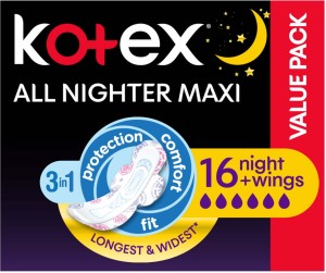 Kotex All Nighter Overnight Pads Regularsize Sanitary Pad