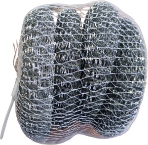 Alphacell Pot scourer steel - medium 4pc YGstrong (not reg) Stainless Steel Scrub